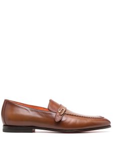 Santoni mocassins en cuir - Marron