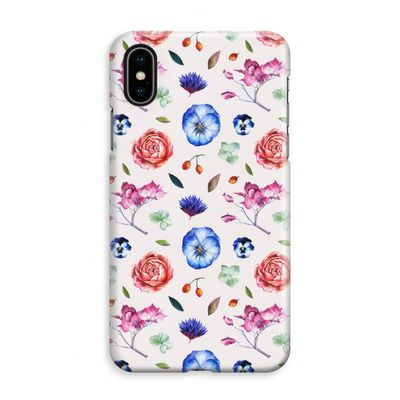 Bloemetjes: iPhone XS Max Volledig Geprint Hoesje
