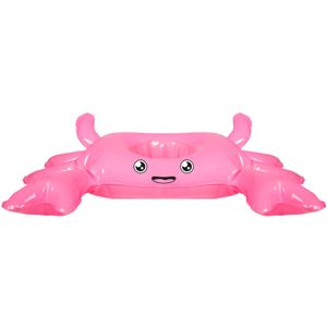 Opblaasbare Drankhouder Krab Roze