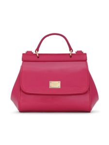 Dolce & Gabbana Kids mini sac à main Sicily en cuir verni - Rose