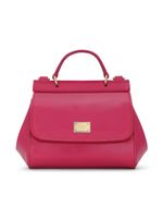 Dolce & Gabbana Kids mini sac à main Sicily en cuir verni - Rose