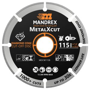 Doorslijpschijf 150mm multifunctioneel voor haakse slijper kabelgoot metaal koper messing aluminium