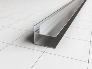 Wiesbaden hoekprofiel 200 cm voor deur 10 en 27 mm chroom