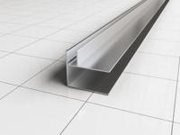 Wiesbaden hoekprofiel 200 cm voor deur 10 en 27 mm chroom