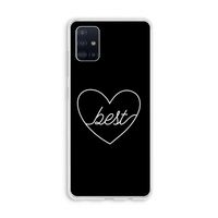 Best heart black: Galaxy A51 4G Transparant Hoesje Best heart black: Galaxy A51 4G Transparant Hoesje