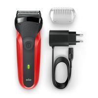 Braun Series 3 300s Oplaadbaar Elektrisch Scheerapparaat, Rood - thumbnail