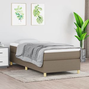 Boxspringframe stof taupe 90x190 cm