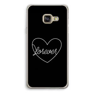 Forever heart black: Samsung Galaxy A3 (2016) Transparant Hoesje