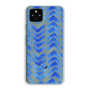 Blauwe pijlen: Google Pixel 5a 5G Transparant Hoesje
