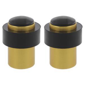 AMIG Deurstopper/deurbuffer - 2x - D30mm - inclusief schroeven - goud