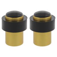 AMIG Deurstopper/deurbuffer - 2x - D30mm - inclusief schroeven - goud