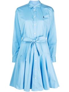 Polo Ralph Lauren robe-chemise courte à logo Polo Pony - Bleu