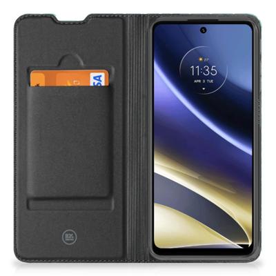 Motorola Moto G51 5G | Bookcase | Cracks Blue