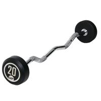 Muscle Power Rubber vaste curl halterstang 20 kg
