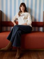 T-shirt zwangerschap en borstvoeding met liefdesmotief ecru