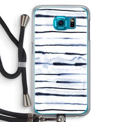 Ink Stripes: Samsung Galaxy S6 Transparant Hoesje met koord