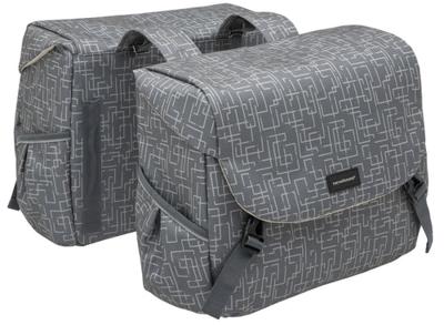 Newlooxs Mondi joy dubbele fietstas - waterafstotend polyester - 38l - ivy walnut