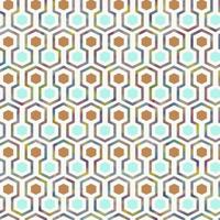 Noordwand Noordwand Behang Good Vibes Hexagon Pattern groen en oranje - thumbnail