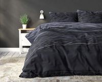 RoyalTextile - Pablo Dekbedovertrek Katoen - Zwart/Paars - 240 x 220 RoyalTextile - Pablo Dekbedovertrek Katoen - Zwart/Paars - 240 x 220