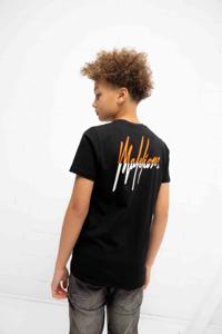 Malelions Split T-Shirt Kids Zwart/Oranje - Maat 104 - Kleur: ZwartOranje | Soccerfanshop