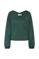 Claudina sparkle top - bottle green/silver - 13327