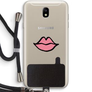 Kusje: Samsung Galaxy J7 (2017) Transparant Hoesje met koord