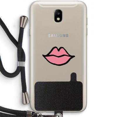 Kusje: Samsung Galaxy J7 (2017) Transparant Hoesje met koord