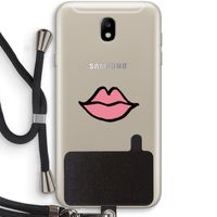 Kusje: Samsung Galaxy J7 (2017) Transparant Hoesje met koord
