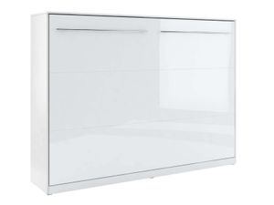 Opklapbed CONCEPTION 140x200 cm wit/hoogglans wit (horizontaal)