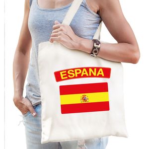 Katoenen tasje wit Espana / Spanje supporter