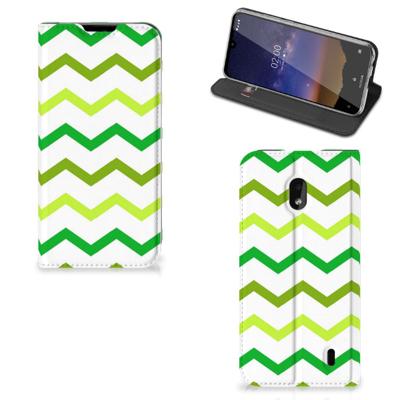 Nokia 2.2 | Hoesje met Magneet | Zigzag Groen