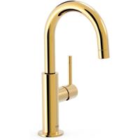 Wastafelkraan Tres Study | Opbouw | Draaibare uitloop | Mengkraan | Standaard model | 1-hendel | Rond | 24k Goud glans