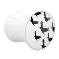 Double Flared Plug met Bird Design Acryl Tunnels & Plugs - thumbnail