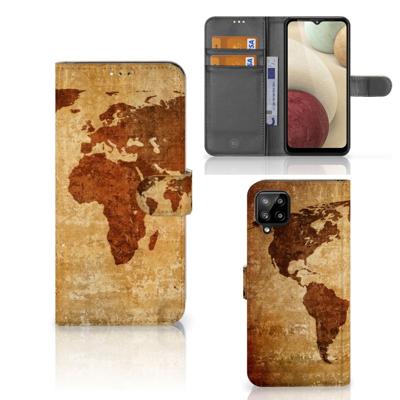 Samsung Galaxy A12 | Flip Cover | Wereldkaart | Portemonnee hoesje