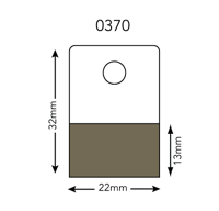 Kopkaart 22x32 mm rond gat vel 1008stuks