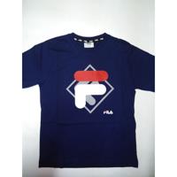 T-Shirt met Korte Mouwen voor kinderen Fila FAT0340 50001 Marineblauw - Maat: 12 Jaar