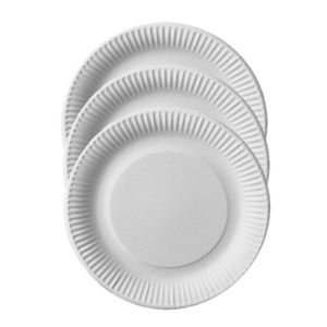 150x Duurzame kartonnen lunchbordjes 23 cm