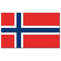 Vlag van Noorwegen - 90 x 150 cm - feestartikelen - landen thema - supporters - versiering