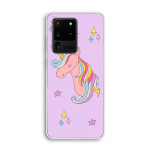 Roze eenhoorn: Samsung Galaxy S20 Ultra Transparant Hoesje