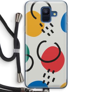 Illustratieve pop 3: Samsung Galaxy A6 (2018) Transparant Hoesje met koord