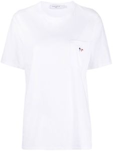 Maison Kitsuné t-shirt à patch Fox - Blanc