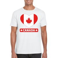 Canada hart vlag t-shirt wit heren 2XL  -