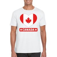 Canada hart vlag t-shirt wit heren - thumbnail