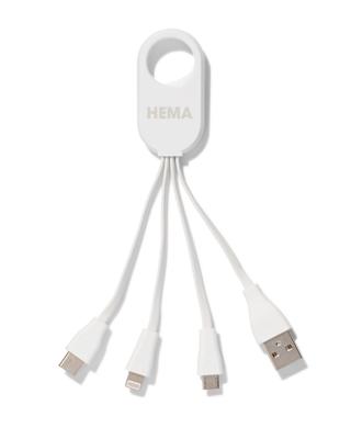 HEMA 4-in-1 USB laadkabel, USB-C, micro USB & 8 pin
