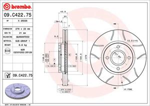 Brembo Remschijven 09.C422.75