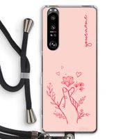 Giving Flowers: Sony Xperia 1 III Transparant Hoesje met koord