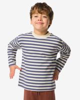 HEMA Kinder T-shirt strepen blauw (blauw)