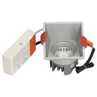 BM100-06 Vierkant vast wallwasher Zilver