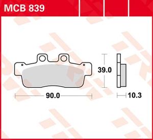 TRW Remblokken, en remschoenen voor de moto, MCB839 Allround organisch