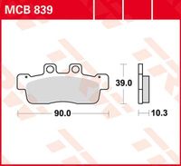 TRW Remblokken, en remschoenen voor de moto, MCB839 Allround organisch - thumbnail